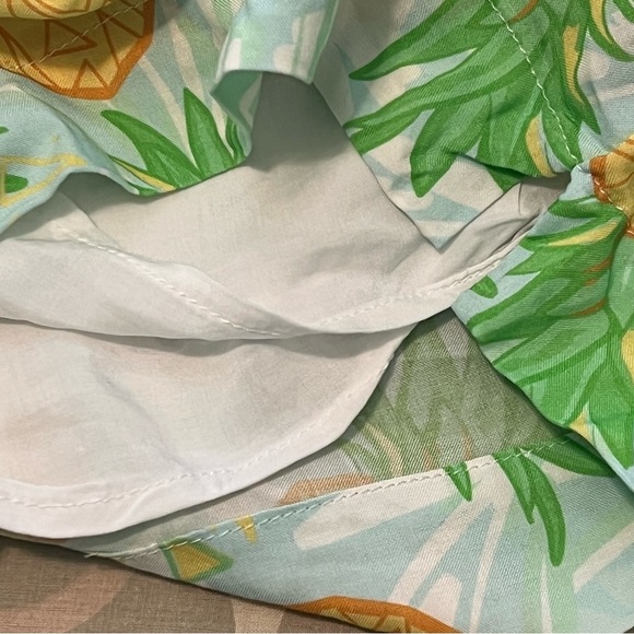 Tipsy Elves Pineapple Print Summer Romper Shorts Spaghetti strap size Large NEW - Picture 11 of 12